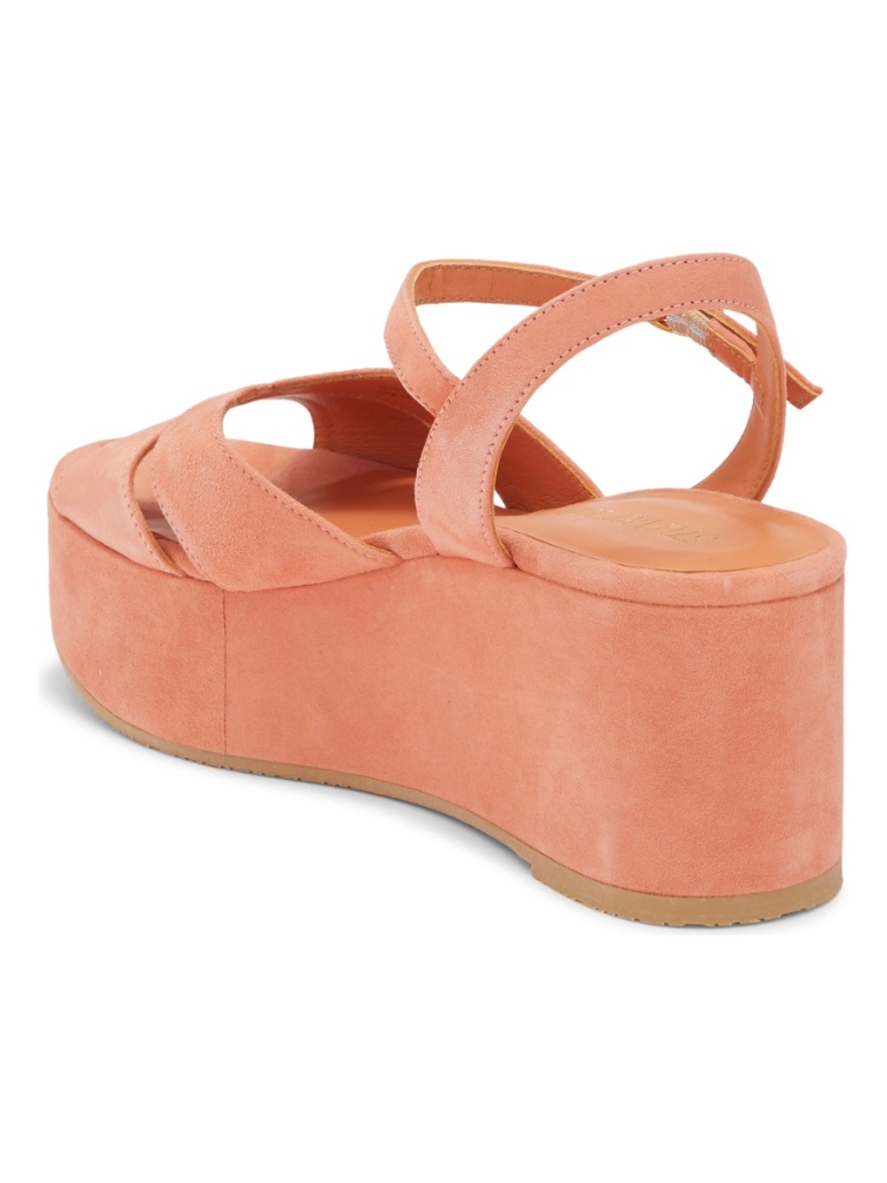 STUART WEITZMAN NIB CARMEN TERRACOTTA SUEDE MIDI WEDGE SANDAL. SIZE 8.5 B - Picture 2 of 15